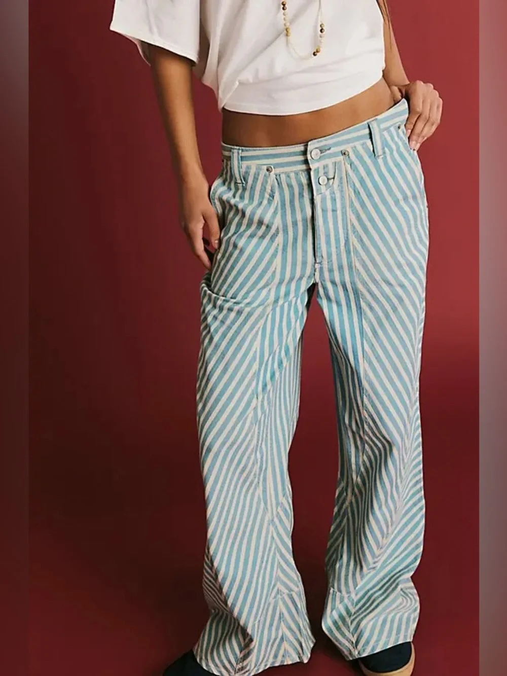 NWT Free People Runyon Striped Pants